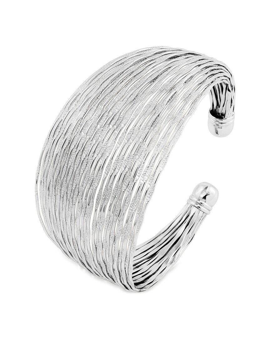 Savvy Cie Plated Cuff Bracelet In Metallic