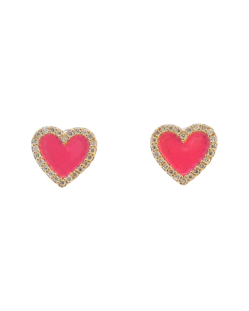 Nephora 14k 0.16 Ct. Tw. Diamond Earrings In Pink