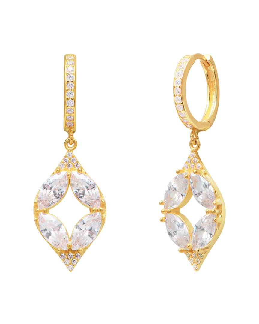 Gabi Rielle Gold Over Silver Cz Earrings