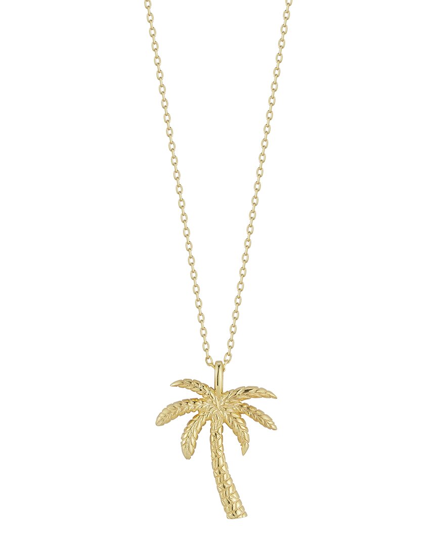 Shop Sphera Milano 14k Over Silver Palm Tree Necklace