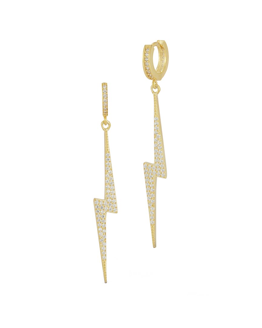 Sphera Milano 14k Gold Vermeil Cz Bolt Earrings