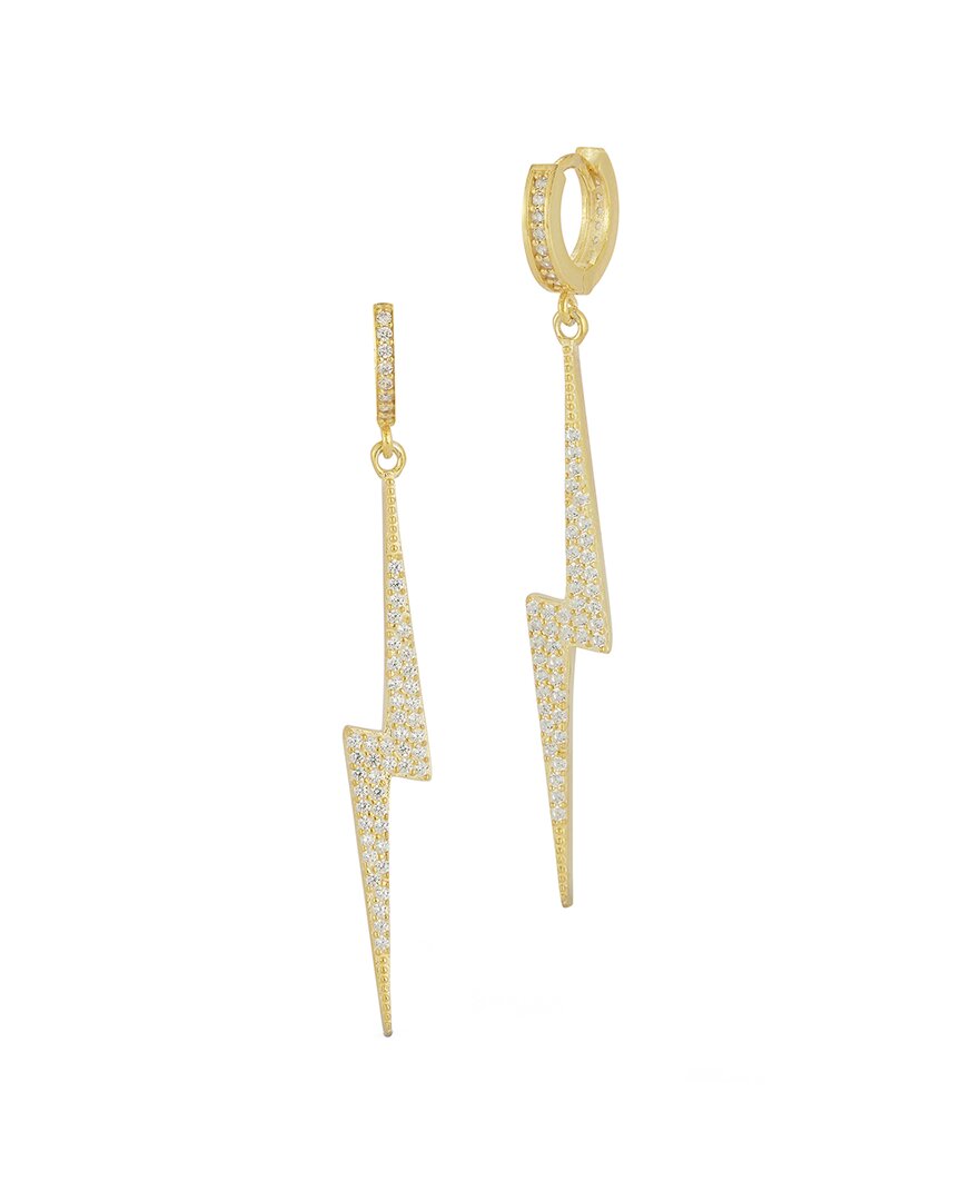 Shop Sphera Milano 14k Over Silver Lightning Bolt Earrings