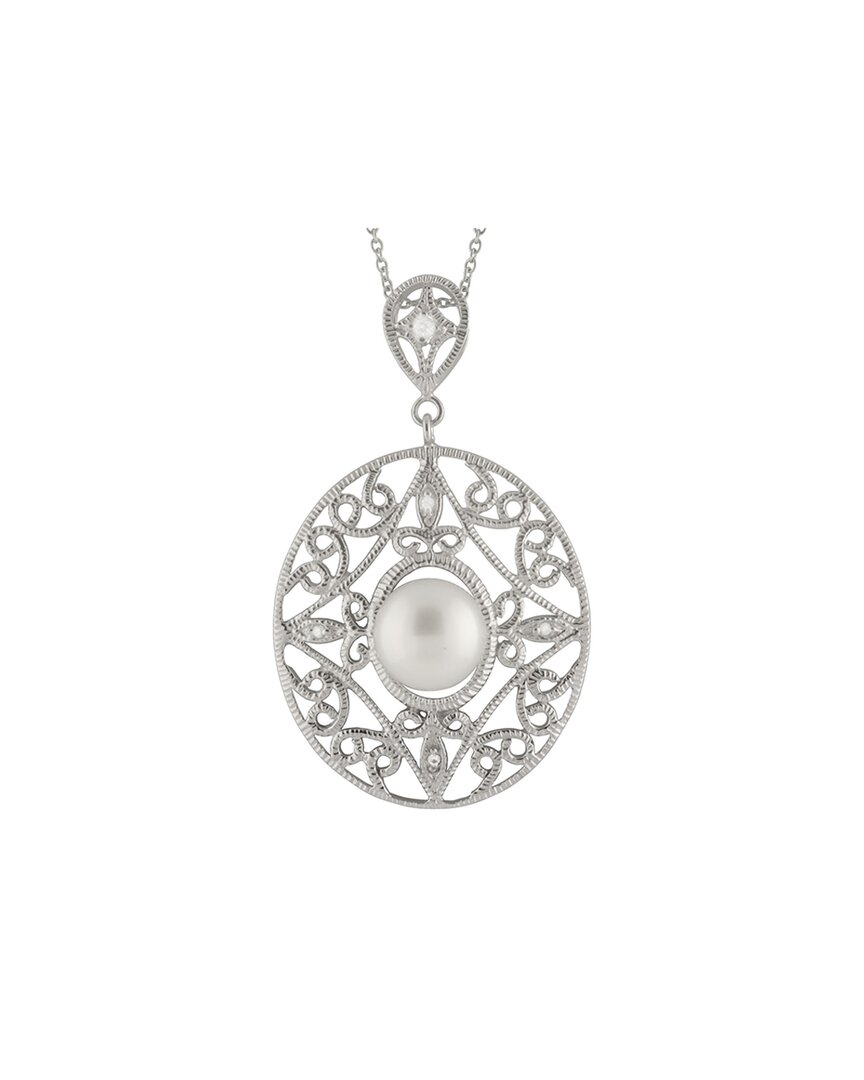 Splendid Pearls Silver 10-11mm Pearl Pendant