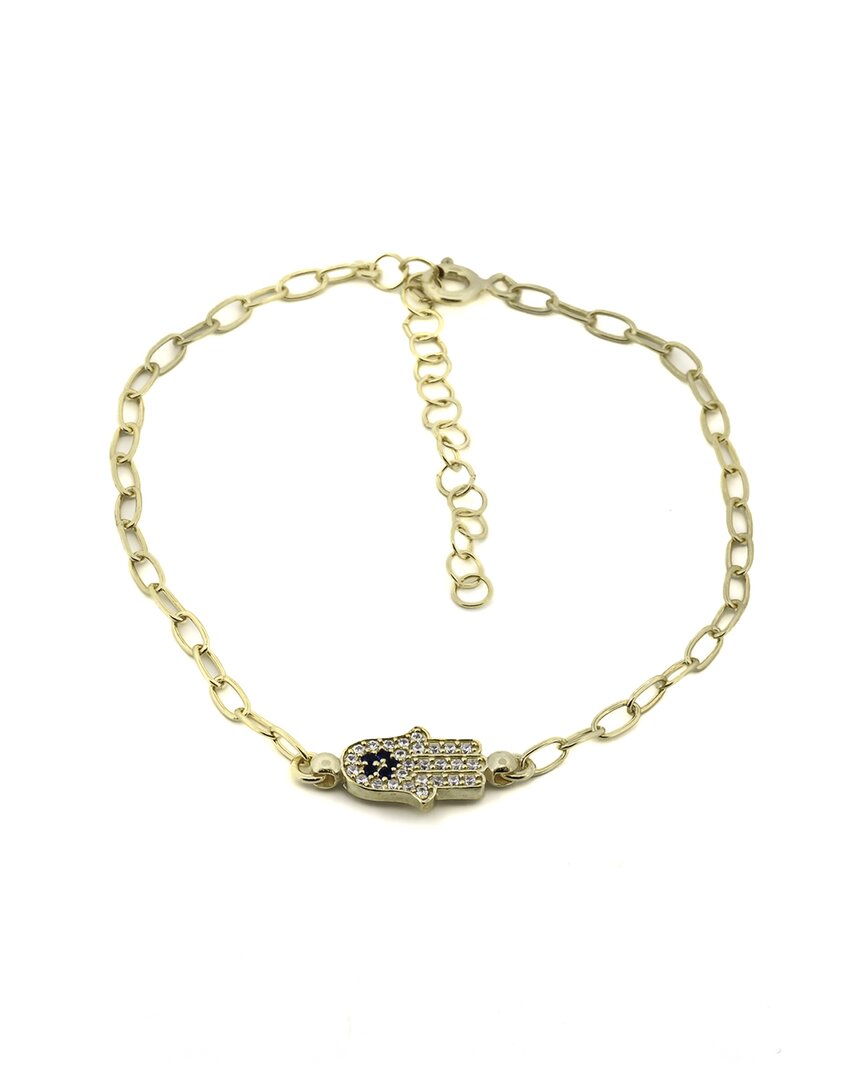 Ebru Jewelry Protection & Luck Silver Chain Bracelet In Gold