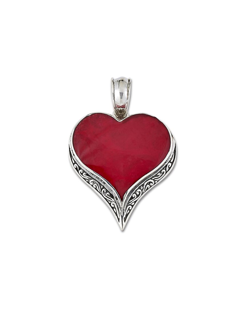 Samuel B. Silver Coral Heart Pendant