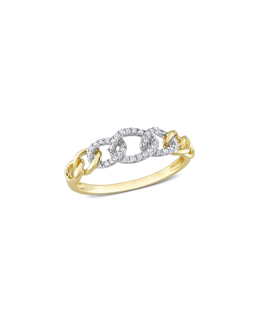 Rina Limor 10k 0.12 Ct. Tw. Diamond Link Ring