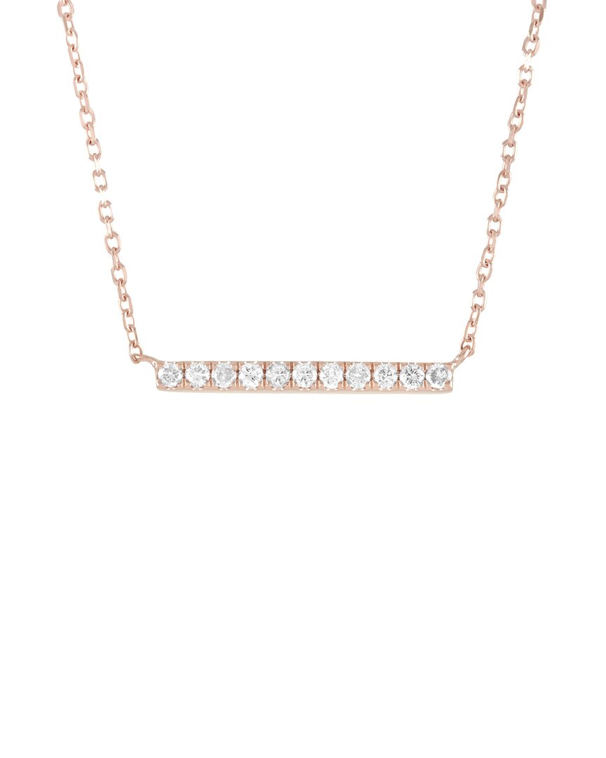 DIAMOND SELECT CUTS 14K ROSE GOLD 0.1 CT. TW. DIAMOND PENDANT NECKLACE