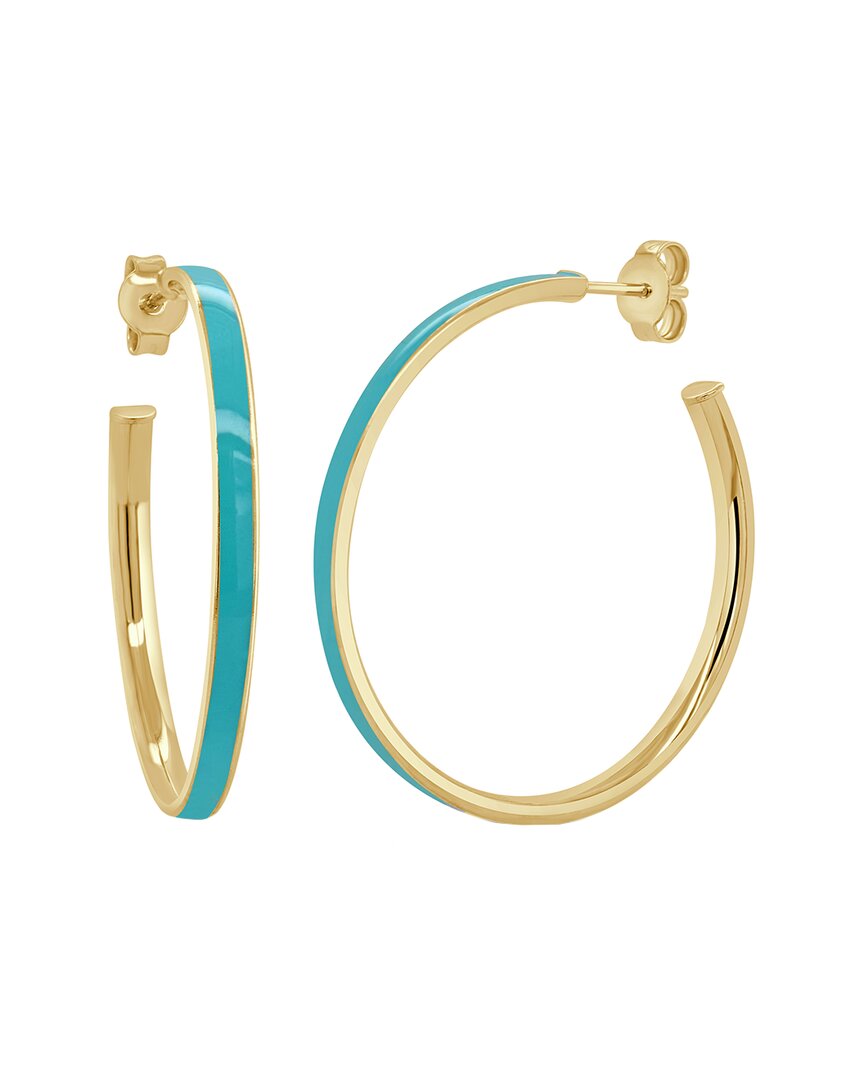 Sabrina Designs 14k Enamel Hoops In Gold