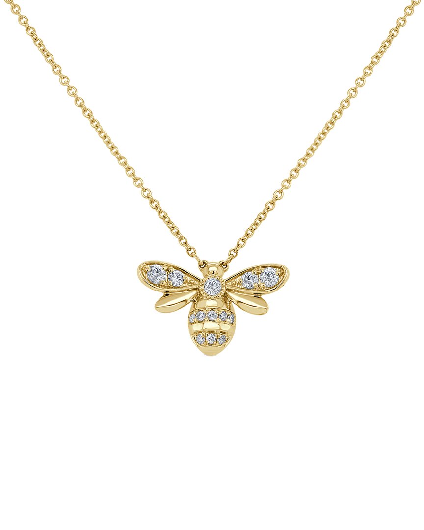 Sabrina Designs 14k 0.36 Ct. Tw. Diamond Bumble Bee Pendant Necklace