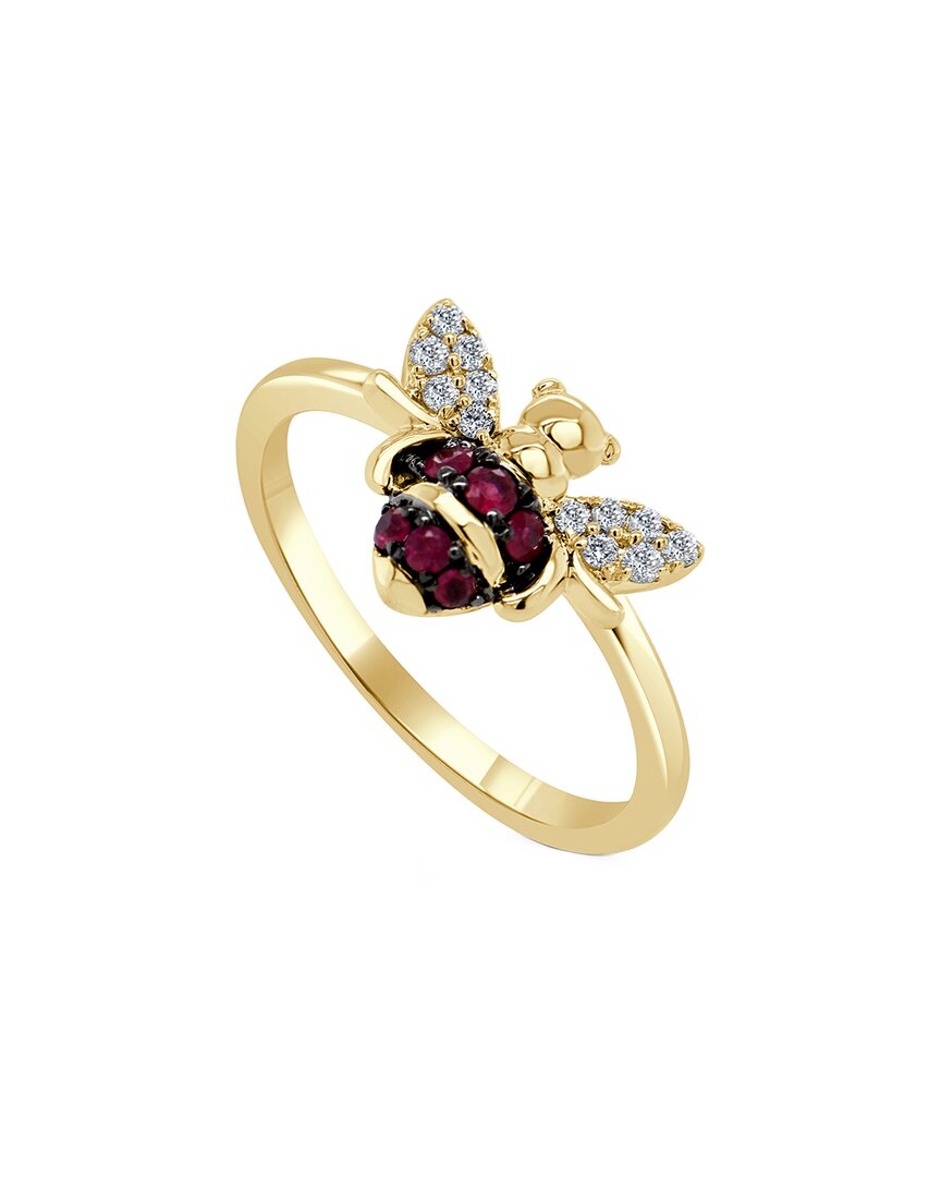 Sabrina Designs 14k 0.46 Ct. Tw. Diamond & Ruby Bumble Bee Ring
