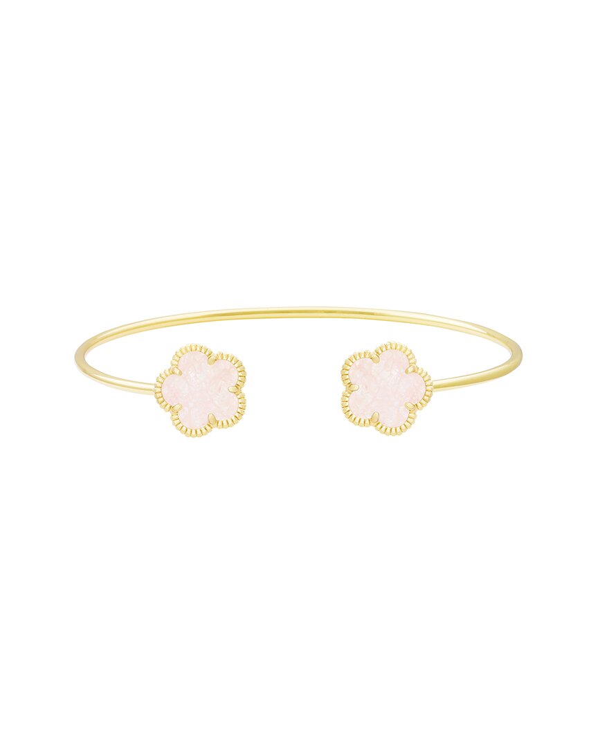 Jankuo Flower 14k Plated Cuff Bracelet In Gold