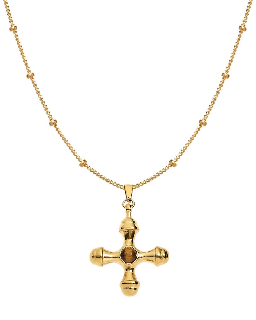 Liv Oliver 18k Plated Coin Chain Necklace In Gold