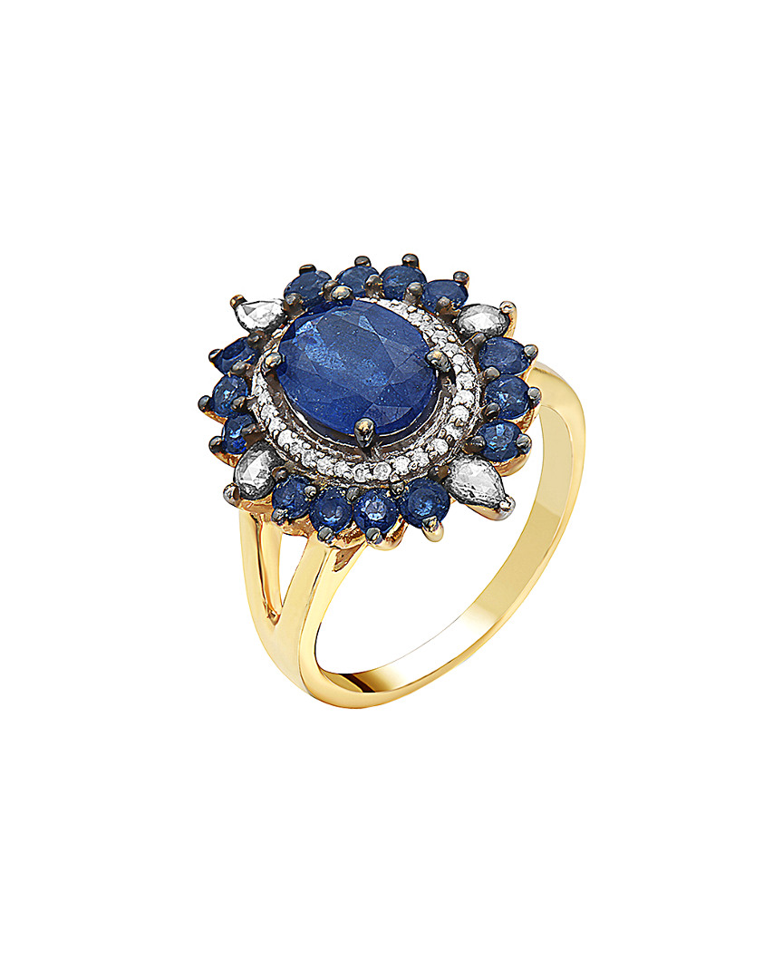 Forever Creations Signature Collection 18k 6.98 Ct. Tw. Diamond Sapphire Ring