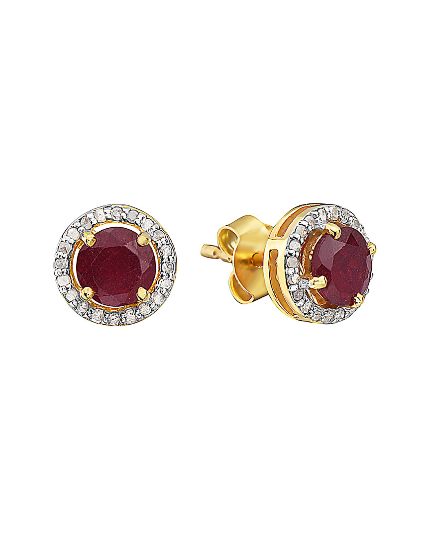 Forever Creations Signature Collection 14k 0.46 Ct. Tw. Diamond Ruby Studs