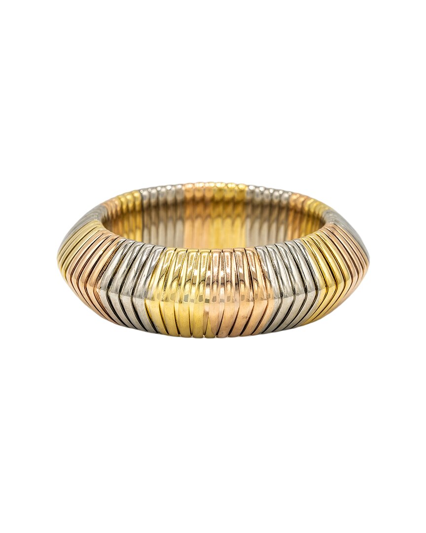 Eye Candy La Kristen Two-tone Bangle Bracelet In Gold