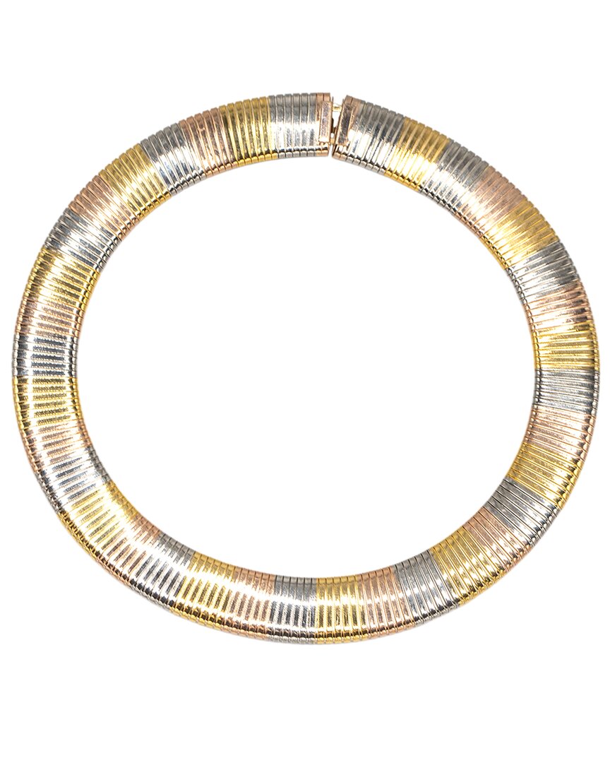 Eye Candy La Megan Two-tone Mesh Collar Necklace In Multi