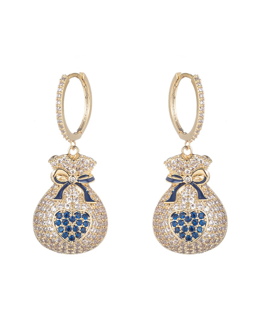 Eye Candy La Cz Money Bag Earrings