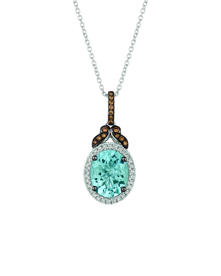 Le Vian 14k W/g Pend 0.21 Dia 2.00 Aq |h| In Multi
