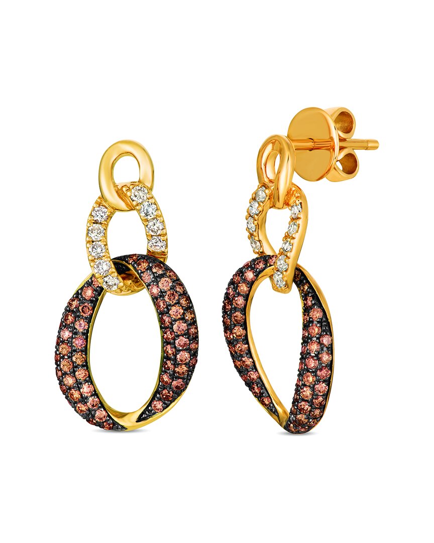 Le Vian 14k Y/g Earr 1.13 Dia In Gold