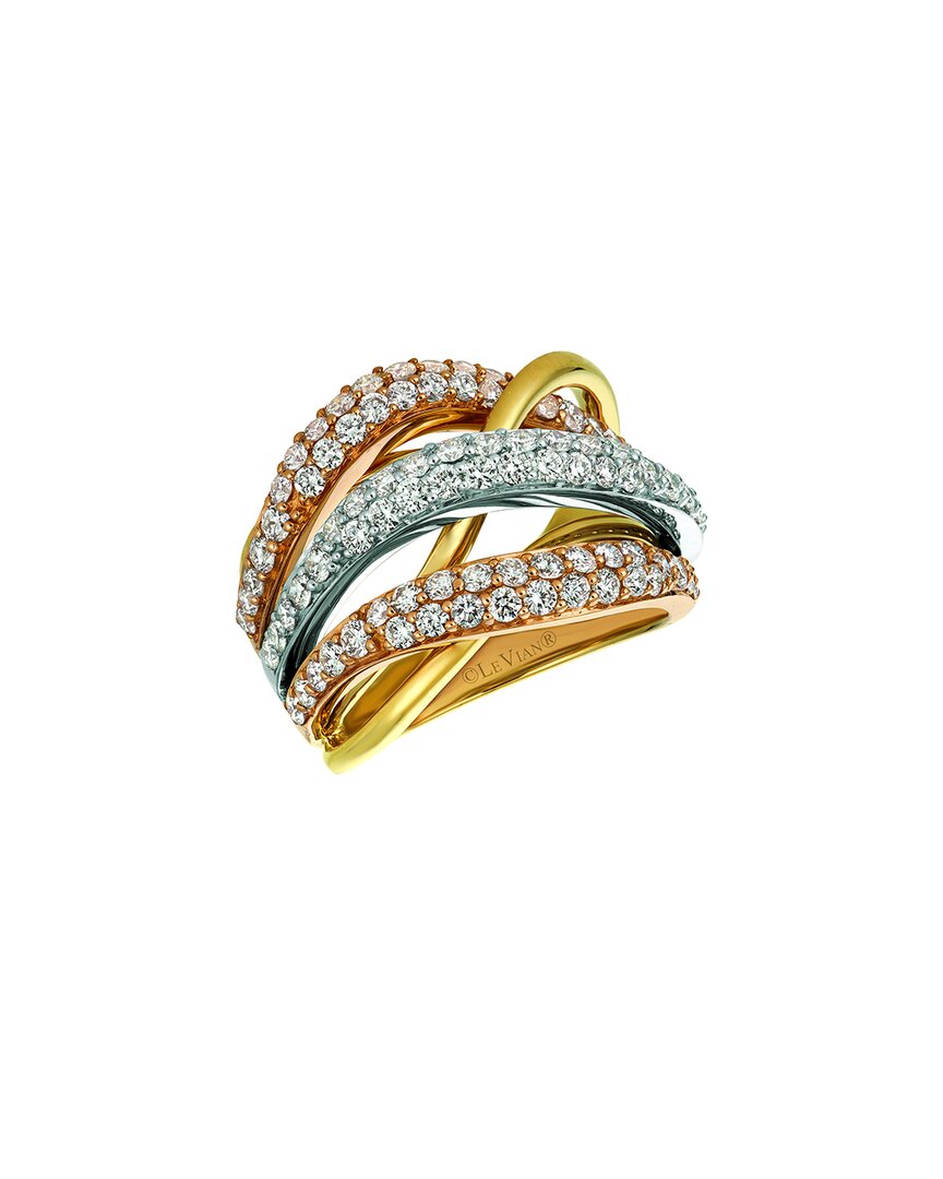 Le Vian 14k P/y/wg Ring 1.87 Dia In Gold