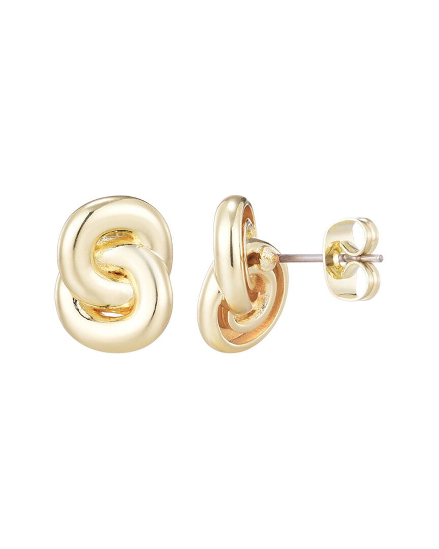Adornia 14k Plated Knot Studs Earrings In Gold