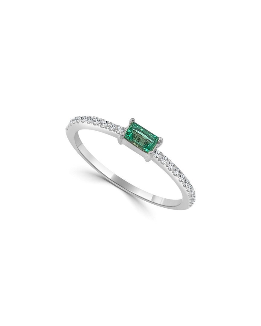 Sabrina Designs 14k 0.20 Ct. Tw. Diamond & Emerald Ring