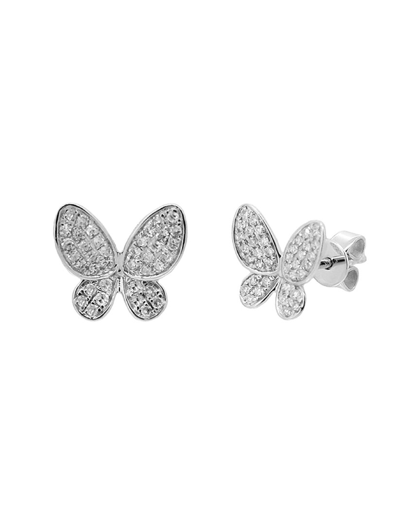 Sabrina Designs 14k 0.20 Ct. Tw. Diamond Butterfly Earrings