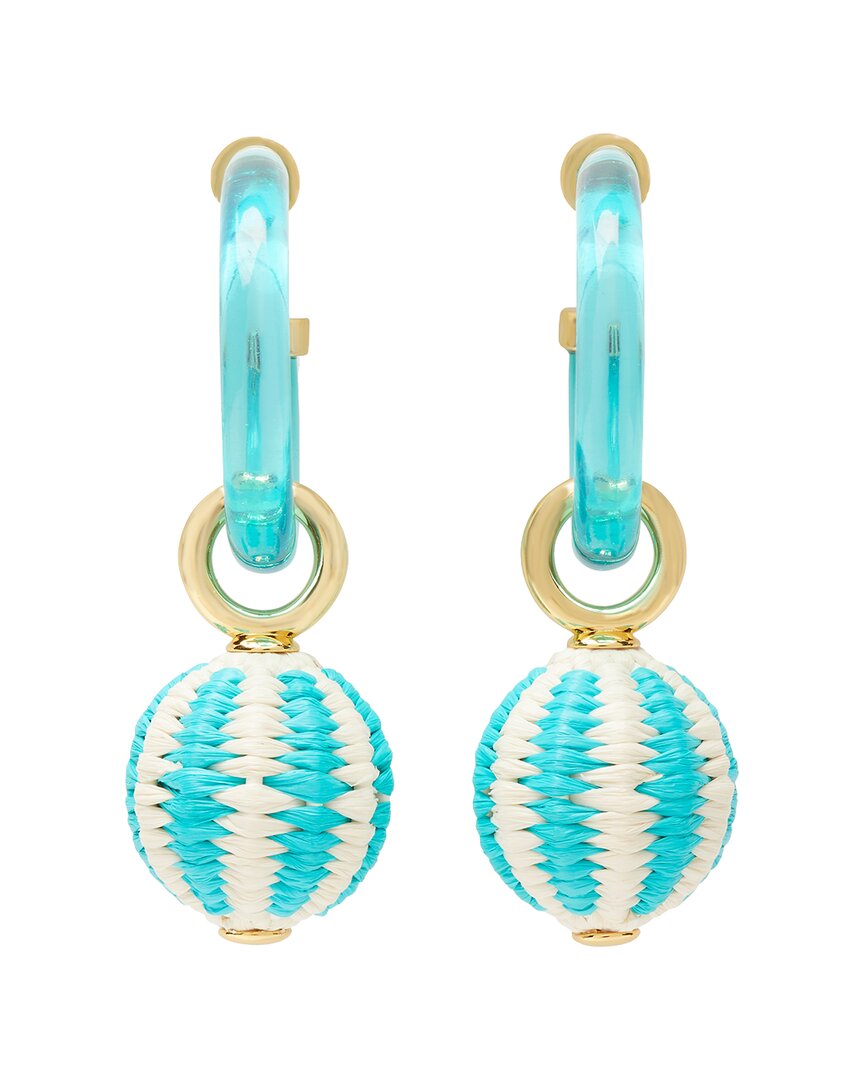 Kate Spade New York Feeling Bubbly Raffia Drop Hoop Earrings