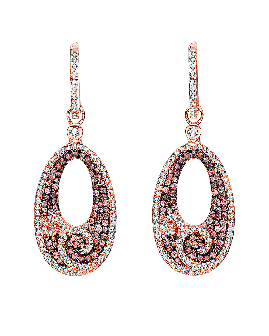 Genevive 18k Rose Gold Vermeil Drop Earrings
