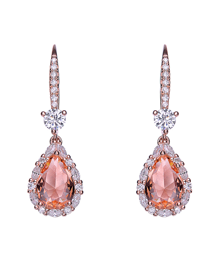 Genevive 18k Rose Gold Vermeil Drop Earrings