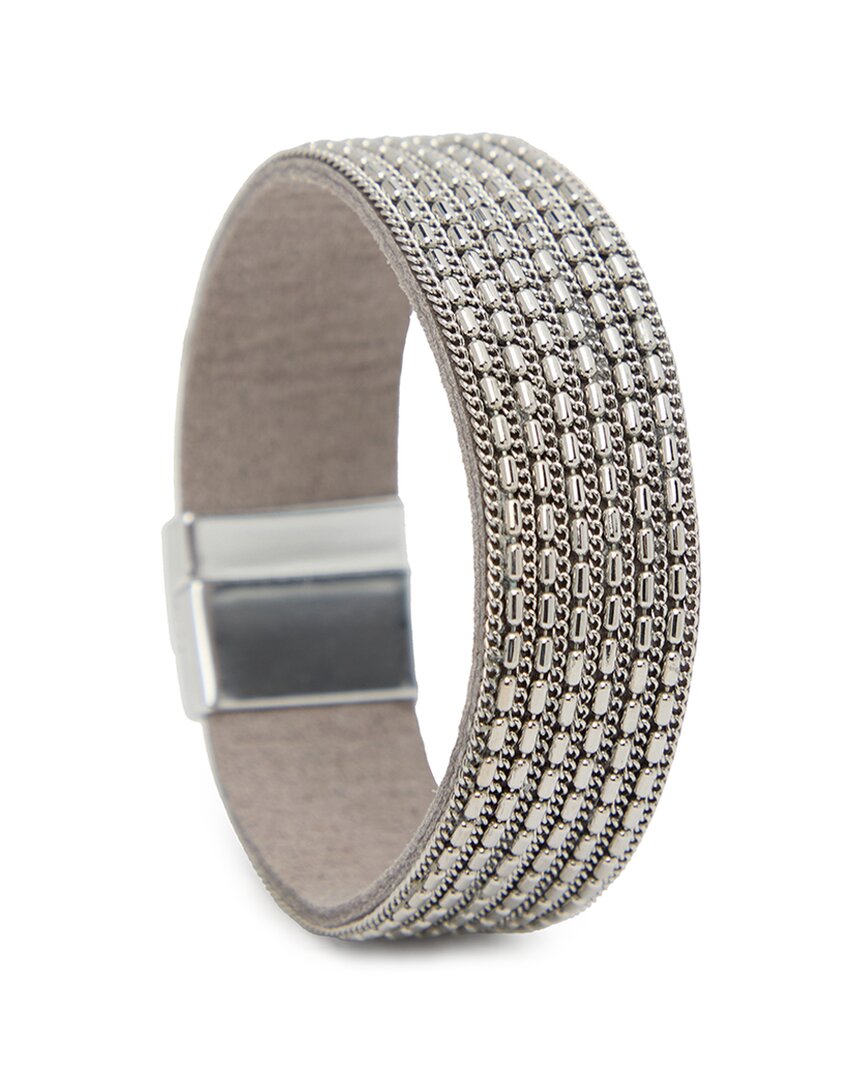 Saachi Multi-strand Mesh Bracelet In Metallic