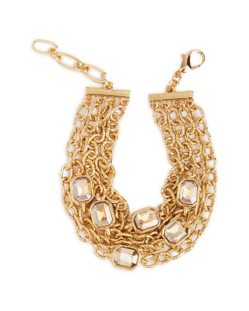 Saachi Crystal Cascade Chain Bracelet In Gold