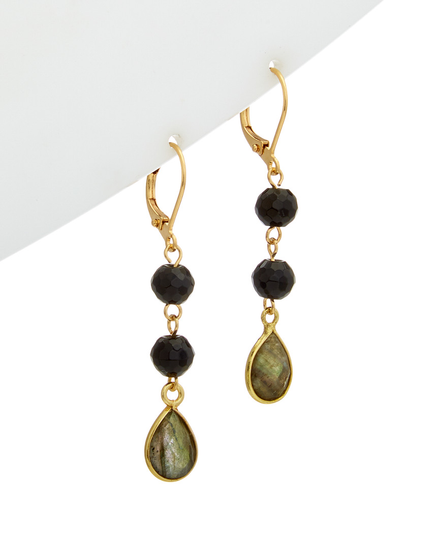 Rachel Reinhardt 14k Over Silver Gemstone Drop Earrings