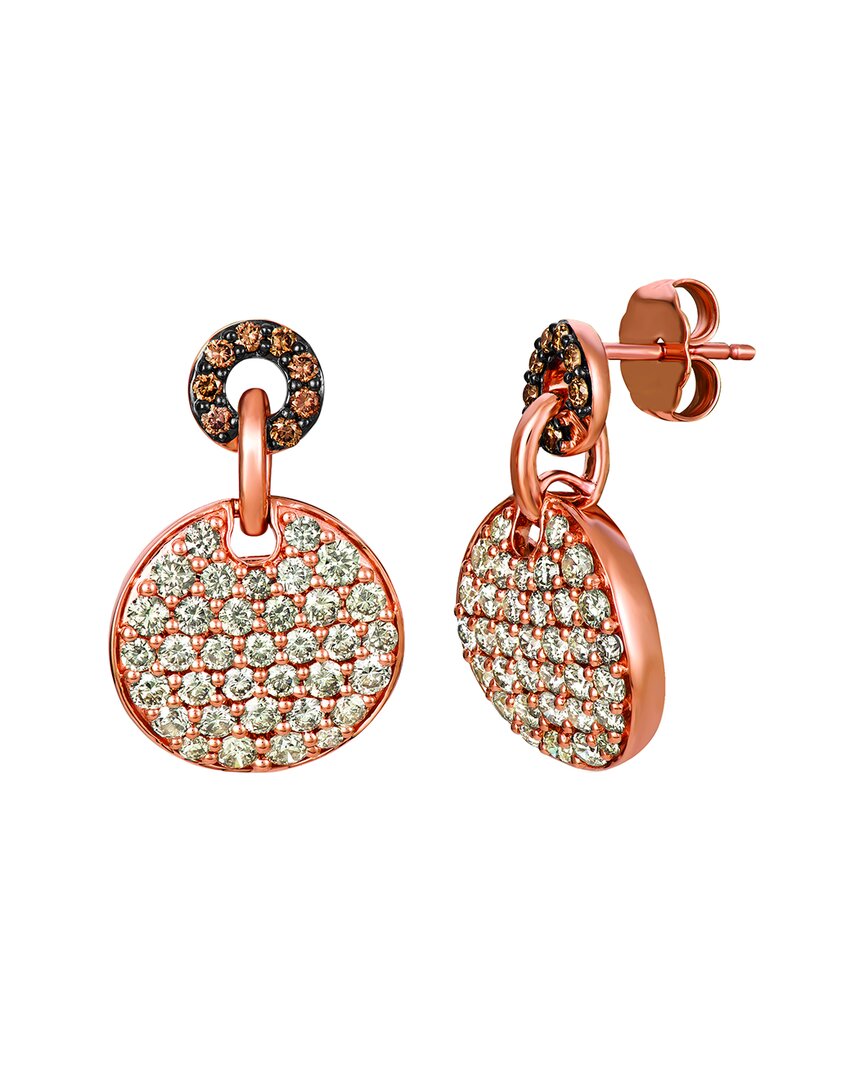 Shop Le Vian 14k Strawberry Gold 1.49 Ct. Tw. Diamond Earrings