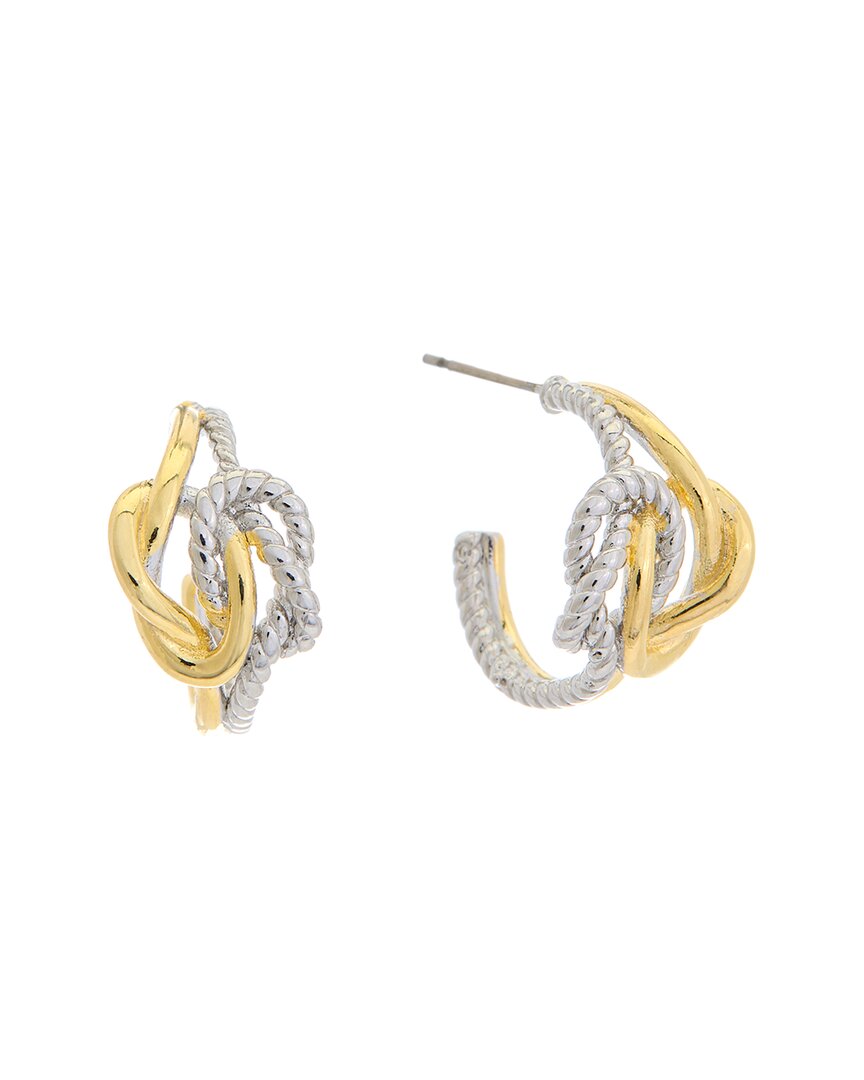 Juvell 18k Two-tone Plated Hoops