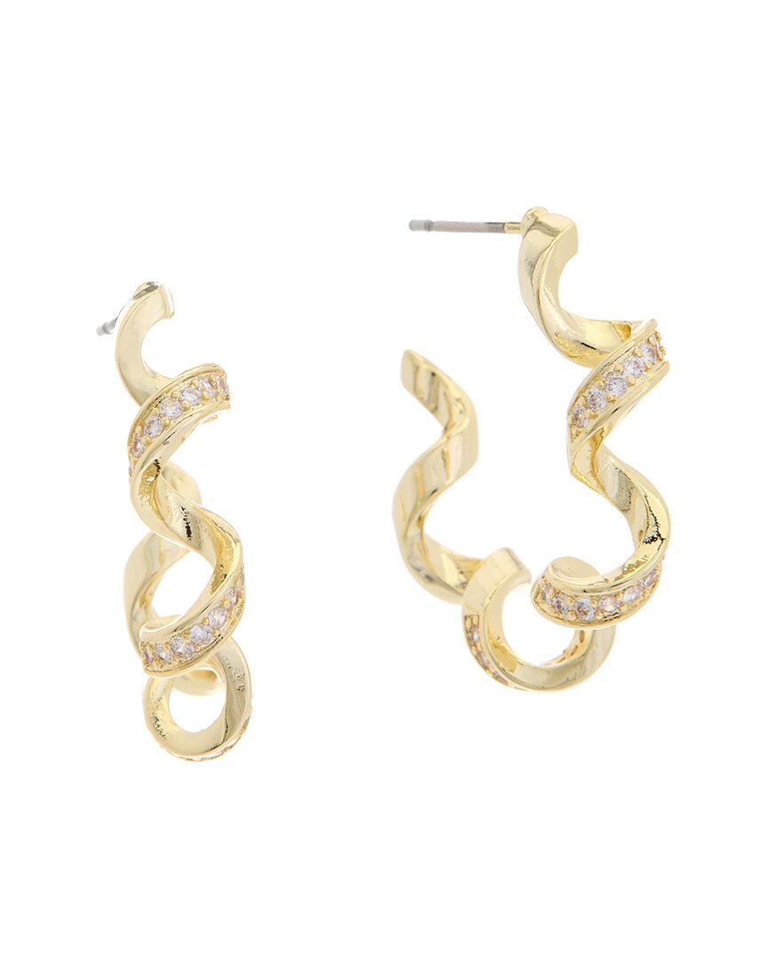 Juvell 18k Plated Cz Twisted Hoops