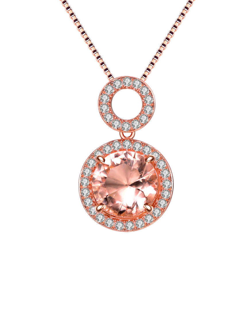 Genevive 14k Rose Gold Vermeil Cz Necklace