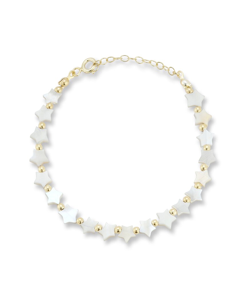 Sphera Milano 14k Over Silver Pearl Star Bracelet