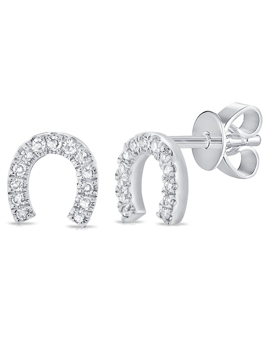 Sabrina Designs 14k Diamond Horse Shoe Studs