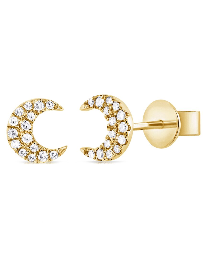 Sabrina Designs 14k Diamond Moon Earrings