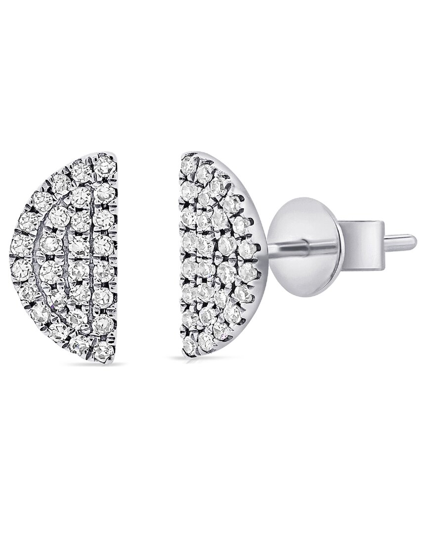 Sabrina Designs 14k 0.18 Ct. Tw. Diamond Half Moon Earrings