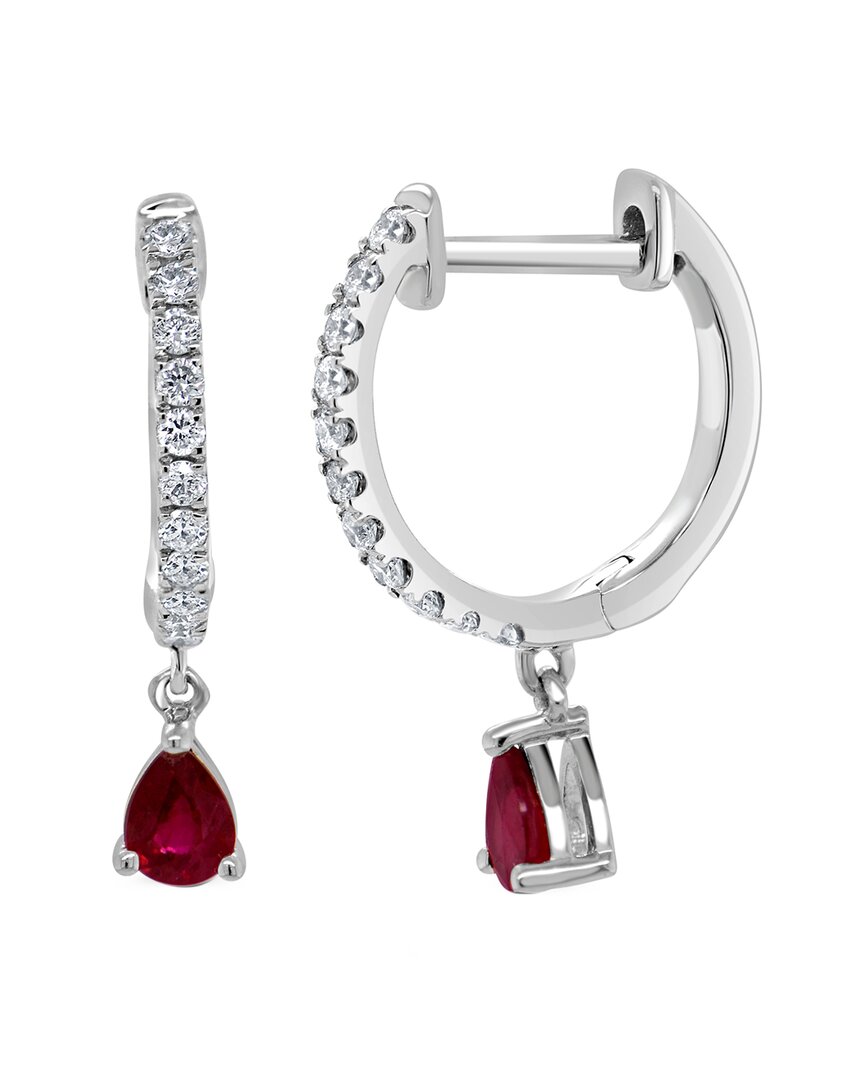 Sabrina Designs 14k 0.54 Ct. Tw. Diamond & Ruby Drop Earrings