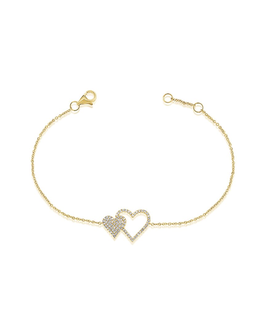 Sabrina Designs 14k 0.23 Ct. Tw. Diamond Heart Bracelet