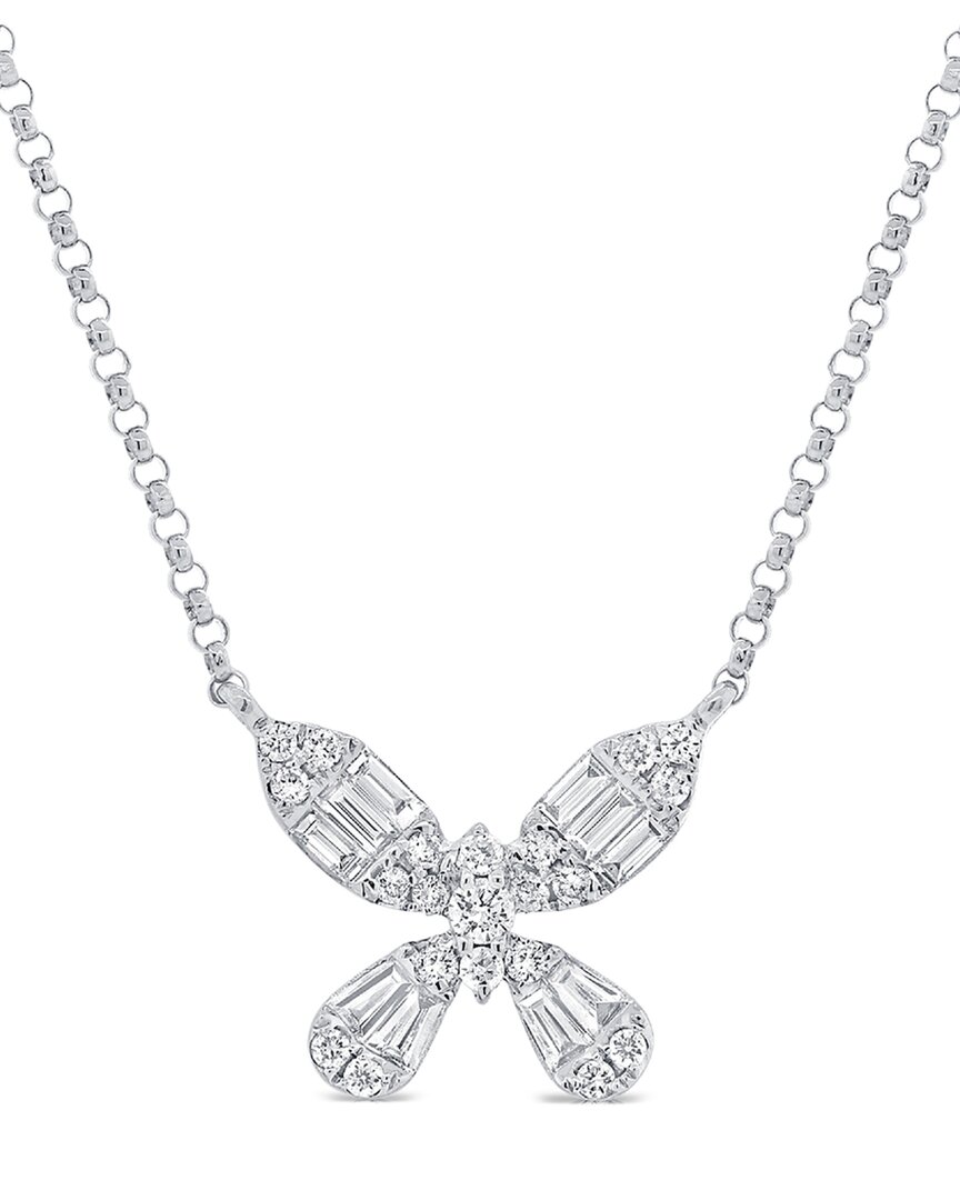 Sabrina Designs 14k 0.16 Ct. Tw. Diamond Butterfly Necklace