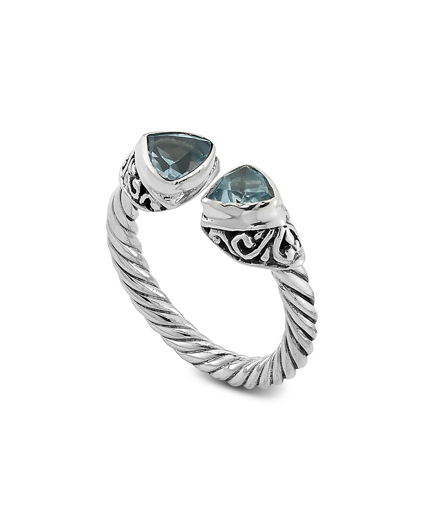 Samuel B. Fine Jewelry Silver Blue Topaz Ring