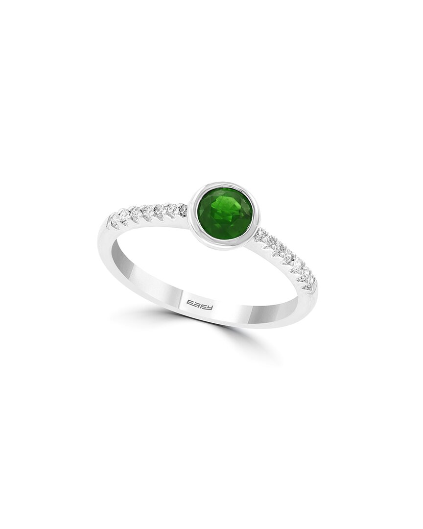 Effy Fine Jewelry 18k 0.59 Ct. Tw. Diamond & Emerald Ring