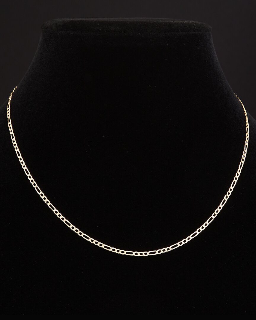 Italian Gold Figaro Link Chain Necklace