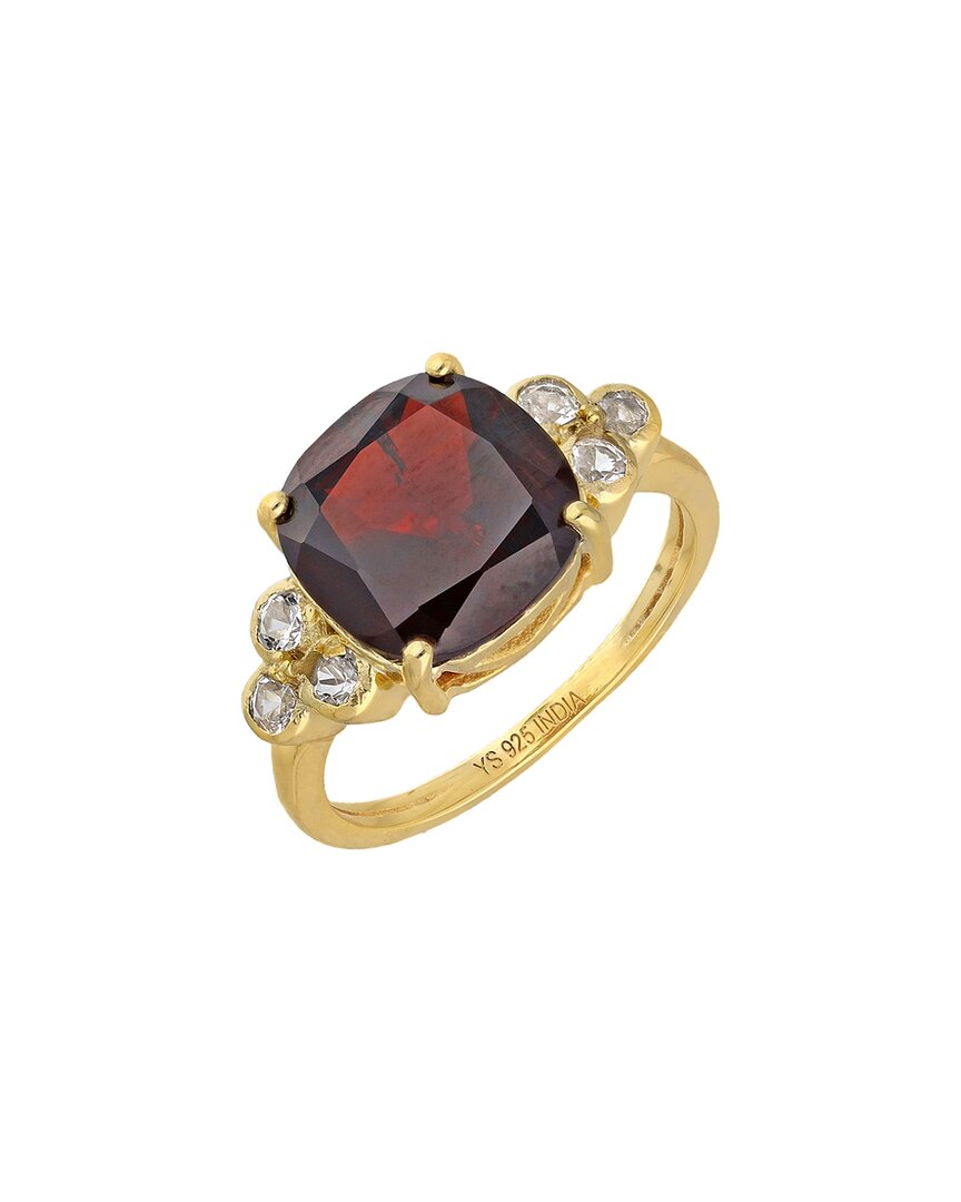 Tiramisu 14k Over Silver Gemstone Ring