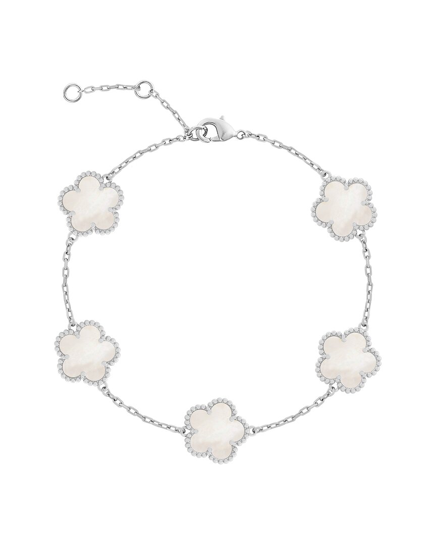 Jankuo Flower Plated Station Bracelet In Metallic