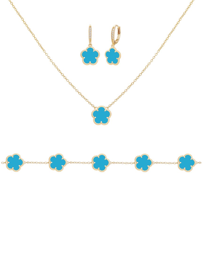 Jankuo Flower 14k Plated Bracelet In Gold